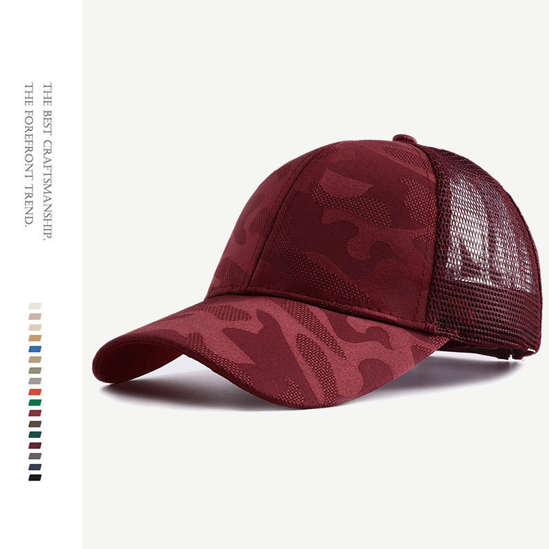 Wholesale Versatile Camouflage Sports Breathable Mesh Hard Top Baseball Cap